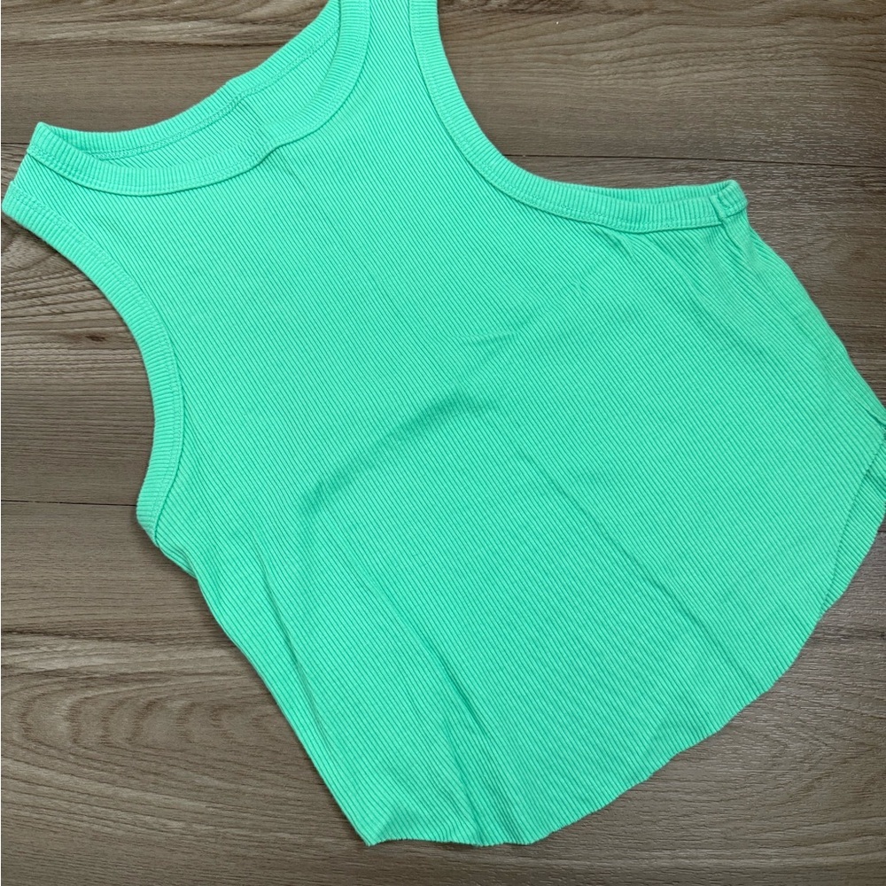 Wild Fable Green Sleeveless Crop Tank Top